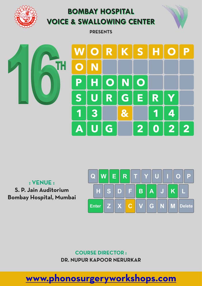 16th Workshop on Phonosurgery Brochure